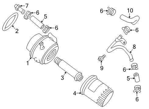 2003 Pontiac Aztek Oil Cooler Connector Diagram for 24504106
