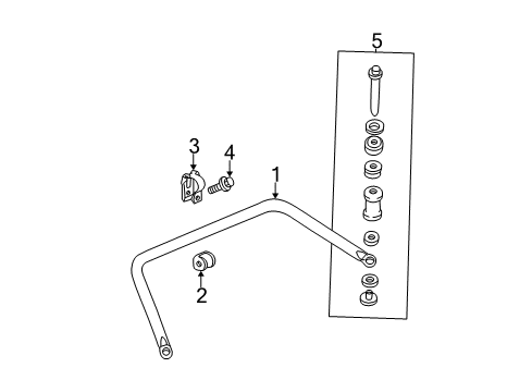 2000 Buick LeSabre Stabilizer Bar & Components Diagram 4 - Thumbnail