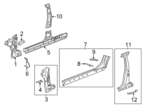 2016 Chevy Malibu Limited Hinge Pillar Diagram