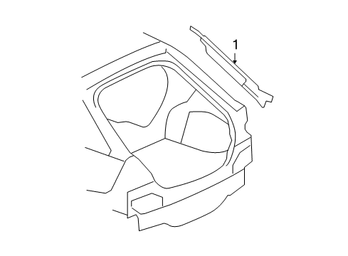 2006 Chevy Malibu Finish Molding, Rear Driver Side Diagram for 15296777
