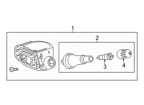 2024 GMC Hummer EV SUV Tire Pressure Monitoring Diagram