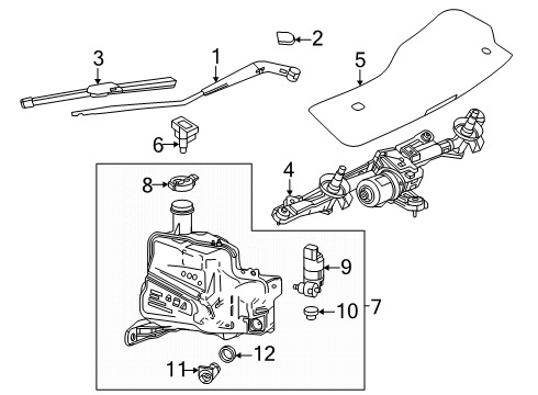2024 Chevy Blazer EV Wiper & Washer Components Diagram
