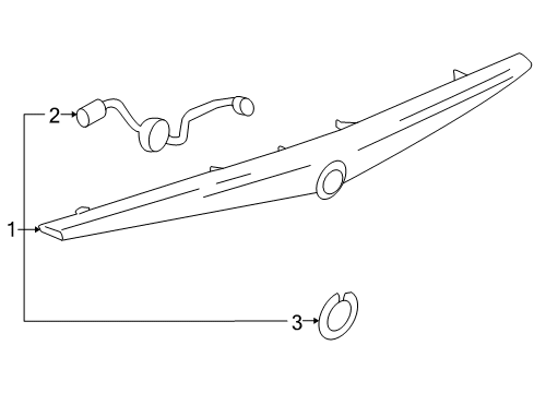 2007 Cadillac XLR High Mount Lamps Diagram