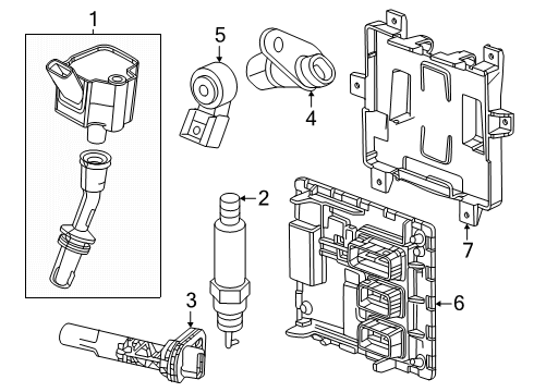 2025 GMC Terrain Module Assembly-Engine Control (W/O Calibration) Diagram for 12740668