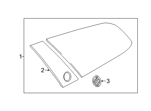 2014 Buick Enclave Emblem Diagram for 22828173