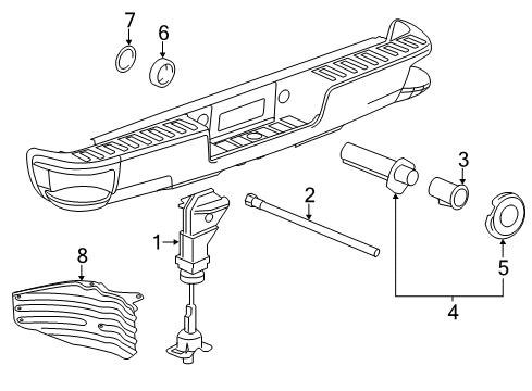 2015 Chevy Silverado 2500 HD Spare Tire Carrier Diagram