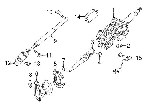 2019 Cadillac CT6 Steering Column Nut Diagram for 11588293