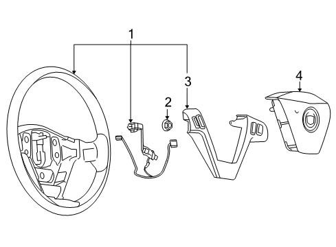 2009 Cadillac SRX Switch Assembly, Driver Side Diagram for 15912879