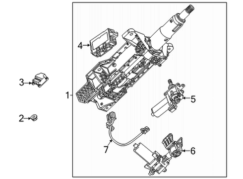 2021 Chevy Suburban Steering Column Assembly Diagram 2 - Thumbnail