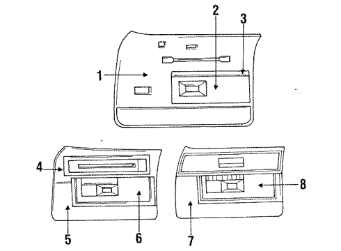 1989 Oldsmobile Custom Cruiser Front Door Trim Diagram