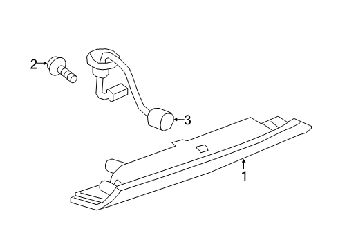 2020 Buick Regal TourX High Mount Lamp Diagram for 39078391