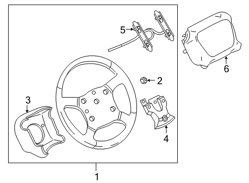 1999 Chevy Silverado 1500 Steering Wheel & Trim Diagram