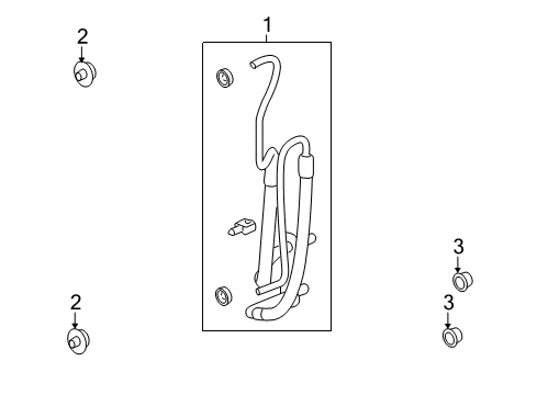 2010 Saturn Vue Cooler Line Diagram for 96455640