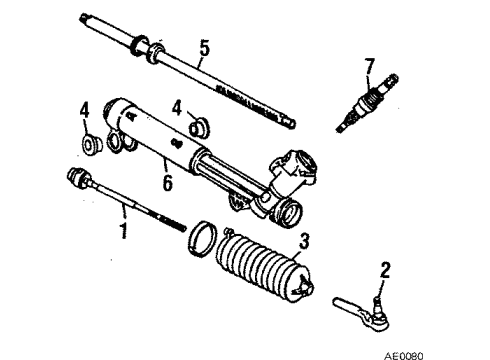 1985 Buick Skylark Steering Column Components Diagram