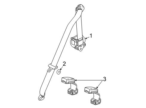 2021 Chevy Spark Rear Seat Belts Diagram