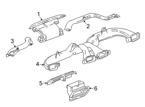 2020 Buick Envision Outlet Duct, Driver Side Diagram for 22885497