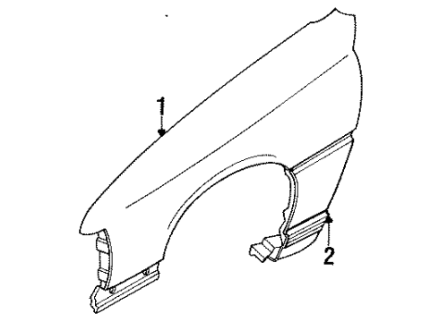 1993 Pontiac LeMans Fender & Components Diagram