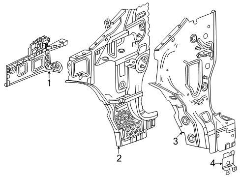 2024 GMC Sierra EV Hinge Pillar Diagram