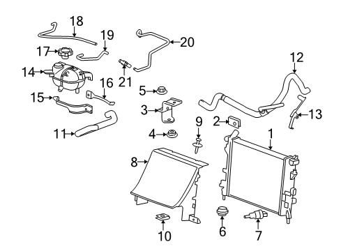 2006 Pontiac Solstice Radiator Diagram for 19130433