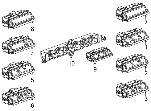 2024 GMC Sierra 1500 Hazard Switch Diagram for 84849987