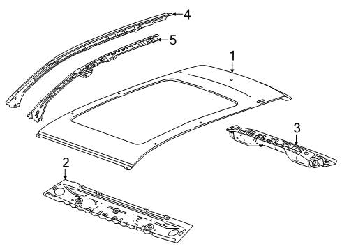 2025 GMC Terrain Panel, Roof Panel Diagram for 26499362