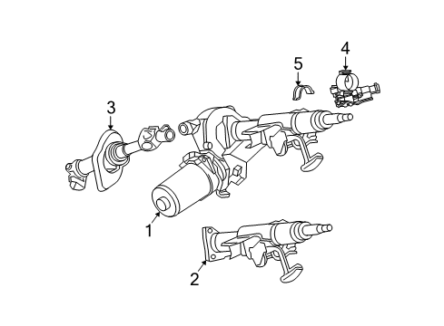 2004 Saturn Ion Steering Column Assembly Diagram 2 - Thumbnail