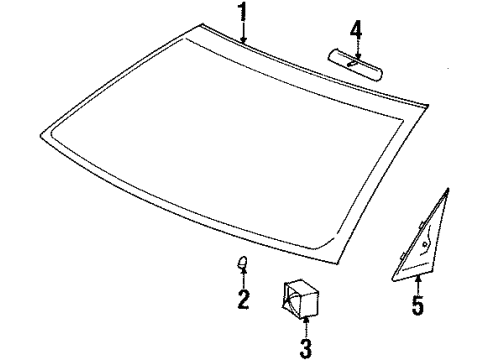 1998 Saturn SC1 Windshield Diagram for 21171449