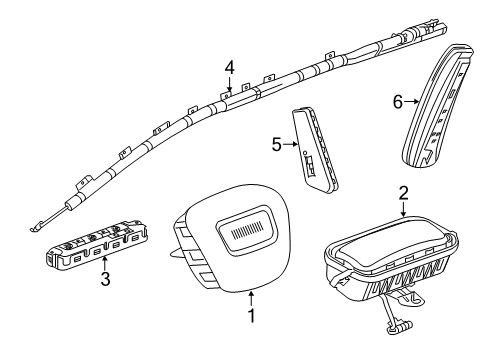 2023 GMC Acadia Passenger Air Bag Diagram for 85103263