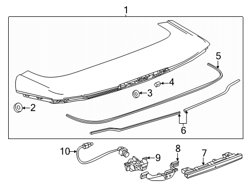2025 Chevy Equinox Spoiler-Rear End *Service Primary Diagram for 26504142