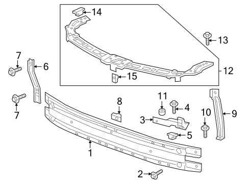 2025 Chevy Blazer Bumper & Components - Front Diagram 4 - Thumbnail