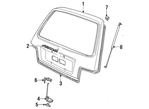 1987 Chevy Sprint Pump Diagram for 96055750