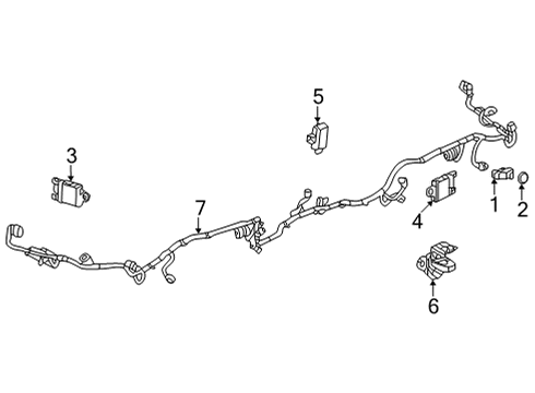 2024 GMC Hummer EV Pickup Electrical Components - Rear Bumper Diagram