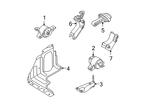2006 Chevy Aveo Mount Diagram for 96535402