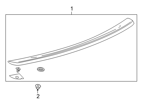 2015 Buick Verano Spoiler, Switchblade Silver Diagram for 22791799