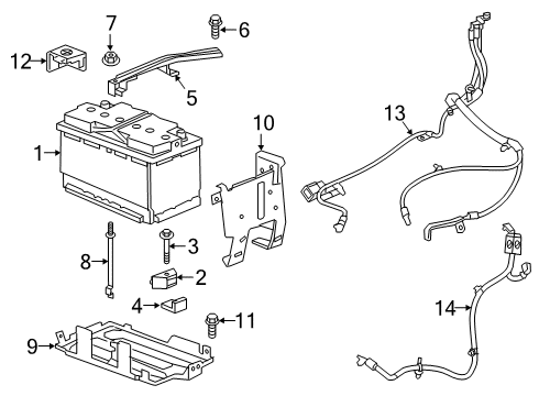 2025 Cadillac XT6 Battery Diagram