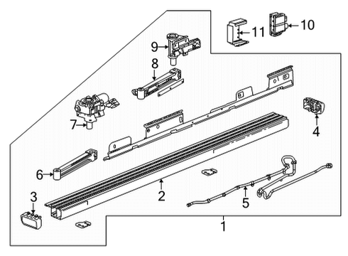 2018 Chevy Silverado 1500 Running Board Diagram 2 - Thumbnail
