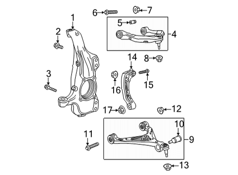 2024 GMC Hummer EV SUV Knuckle Upper Bolt Diagram for 18026702