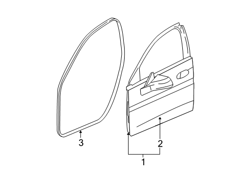 2005 Buick LaCrosse Door & Components Diagram