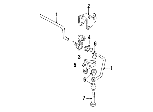 1999 Pontiac Bonneville Stabilizer Link Diagram for 10026678