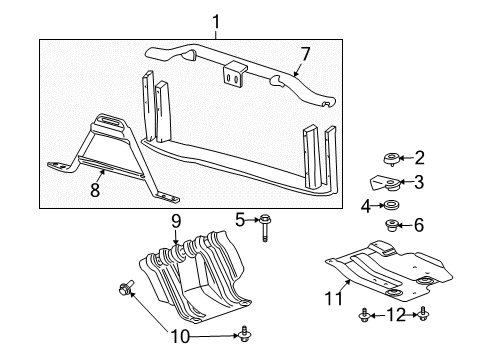 2011 Chevy Suburban 2500 Radiator Support Diagram