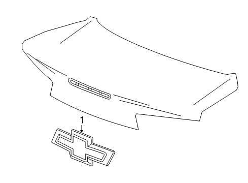 2020 Chevy Camaro Exterior Trim - Trunk Diagram