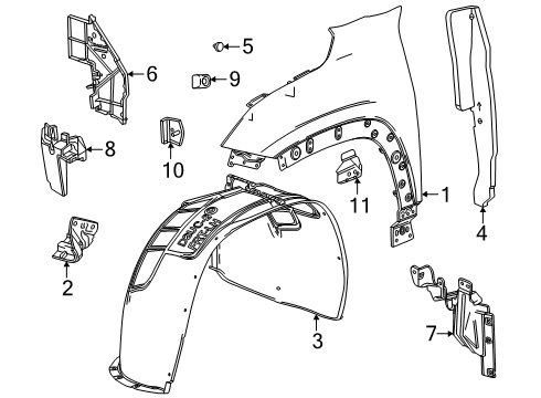 2025 Chevy Equinox Fender & Components Diagram