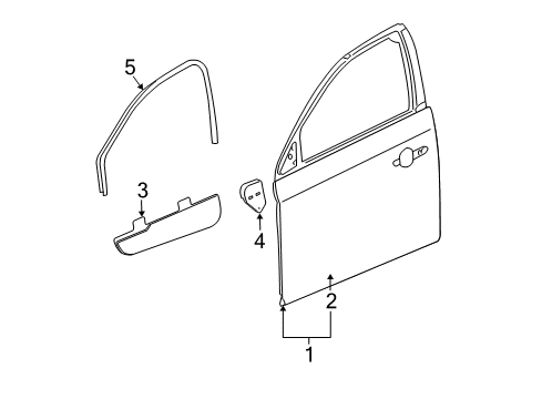 2010 Buick Lucerne Door & Components Diagram