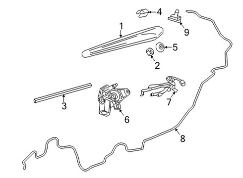 2021 Buick Envision Wiper Arm Cover Diagram for 95089532