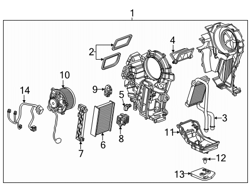 2025 Cadillac ESCALADE IQ Auxiliary A/C & Heater Unit Diagram