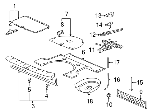 2006 Chevy Malibu Interior Trim - Rear Body Diagram