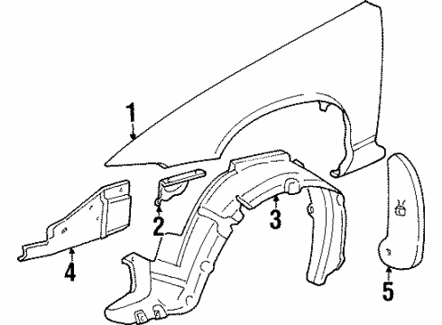 1997 Pontiac Grand Prix Fender & Components Diagram