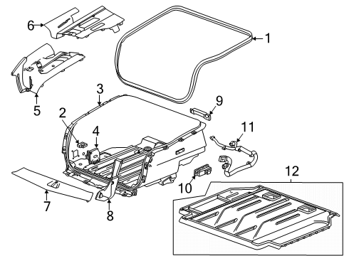 2024 Chevy Silverado EV Cargo Area Diagram