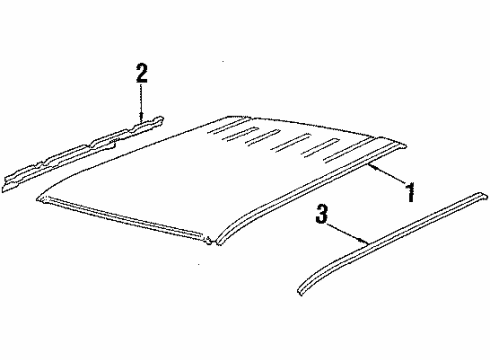 1987 Pontiac Sunbird Roof & Components Diagram 4 - Thumbnail