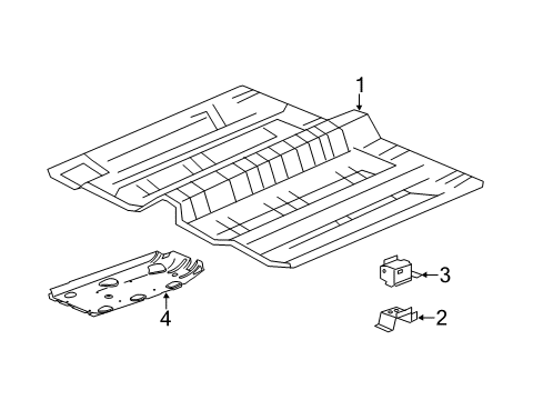 2014 Buick LaCrosse Splash Shield, Front Driver Side Diagram for 23455420